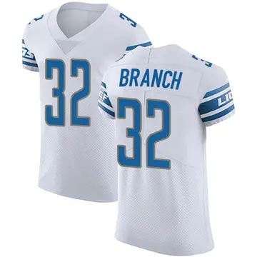 Men's Brian Branch Detroit Lions Elite White Vapor Untouchable Jersey