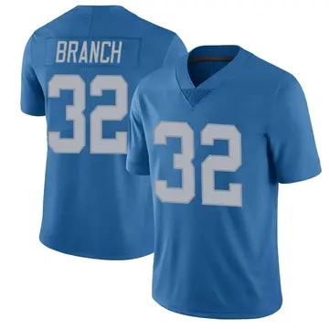 Men's Brian Branch Detroit Lions Limited Blue Throwback Vapor Untouchable Jersey