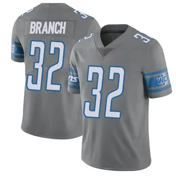 Men's Brian Branch Detroit Lions Limited Color Rush Steel Vapor Untouchable Jersey