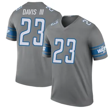 Men's Carlton Davis III Detroit Lions Legend Color Rush Steel Jersey