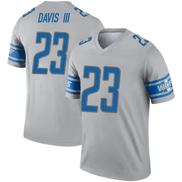 Men's Carlton Davis III Detroit Lions Legend Gray Inverted Jersey