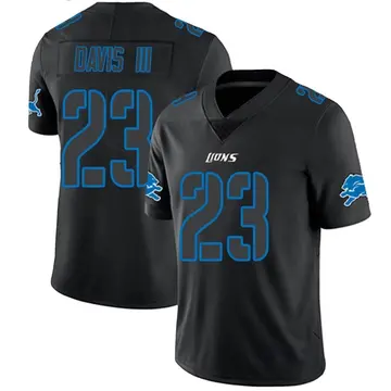 Men's Carlton Davis III Detroit Lions Limited Black Impact Jersey