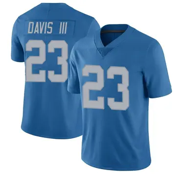 Men's Carlton Davis III Detroit Lions Limited Blue Throwback Vapor Untouchable Jersey