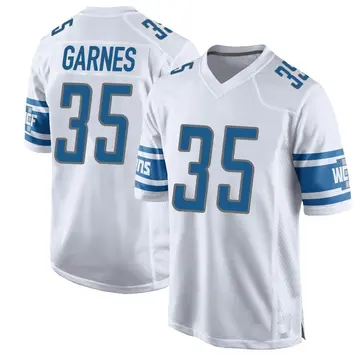 Men's Chelen Garnes Detroit Lions Game White Jersey