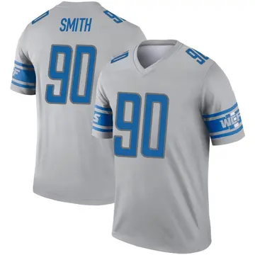 Men's Chris Smith Detroit Lions Legend Gray Inverted Jersey