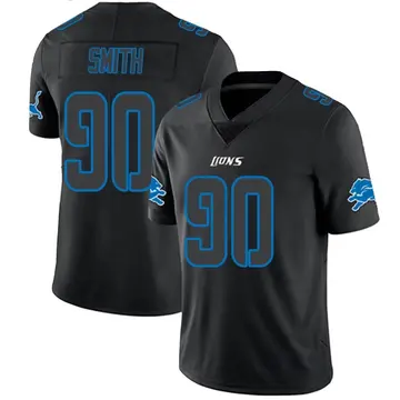 Men's Chris Smith Detroit Lions Limited Black Impact Jersey