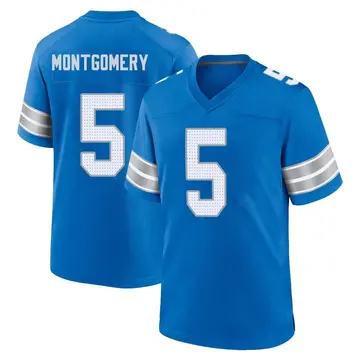 Men's David Montgomery Detroit Lions Game Blue 2nd Jersey