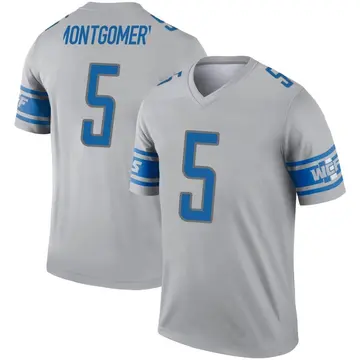 Men's David Montgomery Detroit Lions Legend Gray Inverted Jersey