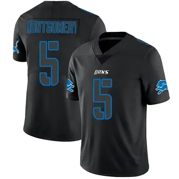 Men's David Montgomery Detroit Lions Limited Black Impact Jersey