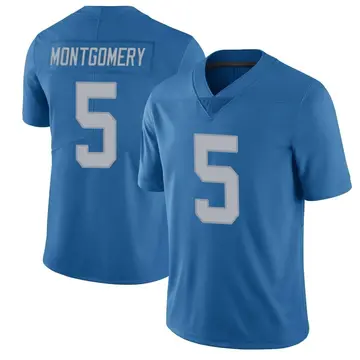 Men's David Montgomery Detroit Lions Limited Blue Throwback Vapor Untouchable Jersey