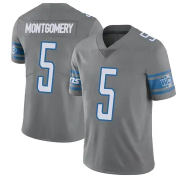 Men's David Montgomery Detroit Lions Limited Color Rush Steel Vapor Untouchable Jersey