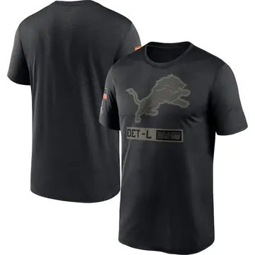 Dominik Eberle Detroit Lions Men's Black Name & Number Logo T-Shirt 