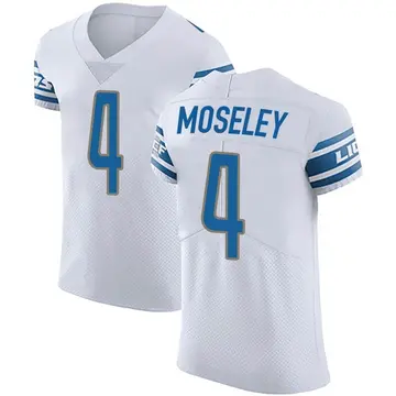 Men's Emmanuel Moseley Detroit Lions Elite White Vapor Untouchable Jersey