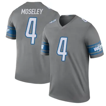 Men's Emmanuel Moseley Detroit Lions Legend Color Rush Steel Jersey