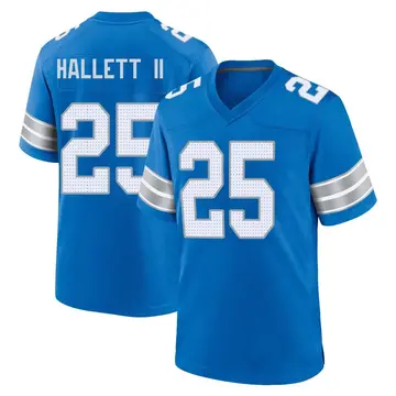 Men's Erick Hallett II Detroit Lions Game Blue 2nd Jersey