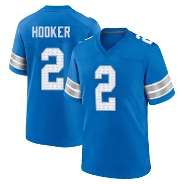 Men's Hendon Hooker Detroit Lions Game Blue 2nd Jersey