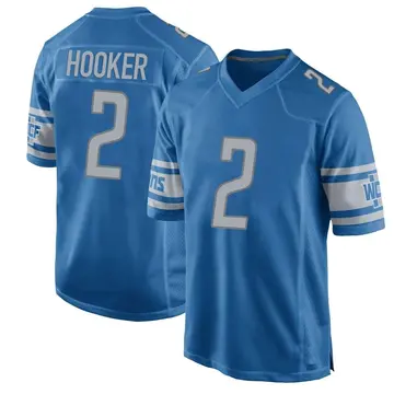 Men's Hendon Hooker Detroit Lions Game Blue Team Color Jersey