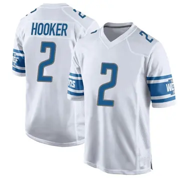 Men's Hendon Hooker Detroit Lions Game White Jersey