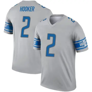 Men's Hendon Hooker Detroit Lions Legend Gray Inverted Jersey