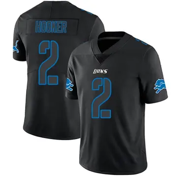 Men's Hendon Hooker Detroit Lions Limited Black Impact Jersey