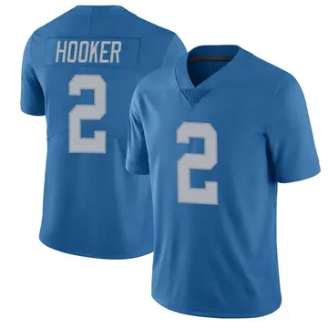 Men's Hendon Hooker Detroit Lions Limited Blue Throwback Vapor Untouchable Jersey