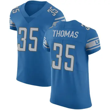 Men's Isaiah Thomas Detroit Lions Elite Blue Team Color Vapor Untouchable Jersey