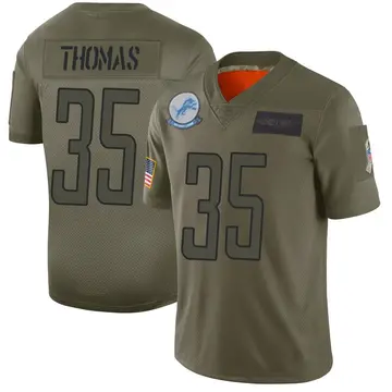 Men's Isaiah Thomas Detroit Lions Limited Camo 2019 Salute to Service Jersey