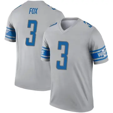 Jack Fox Detroit Lions Men's Black Name & Number Logo T-Shirt 