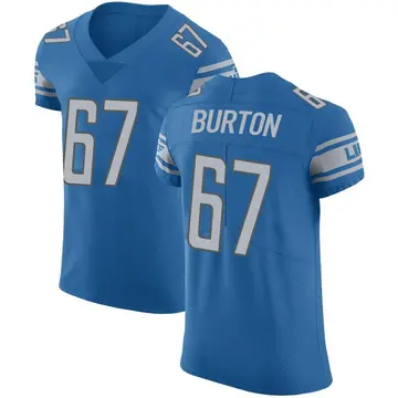 Men's Jake Burton Detroit Lions Elite Blue Team Color Vapor Untouchable Jersey