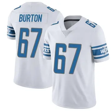 Men's Jake Burton Detroit Lions Limited White Vapor Untouchable Jersey