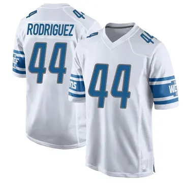 Malcolm Rodriguez Detroit Lions Women's Black Name & Number Logo Slim Fit T- Shirt 