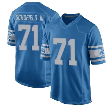 Men's Michael Schofield III Detroit Lions Game Blue Throwback Vapor Untouchable Jersey