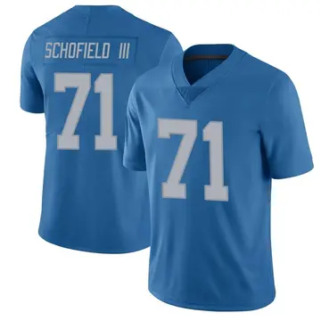 Men's Michael Schofield III Detroit Lions Limited Blue Throwback Vapor Untouchable Jersey