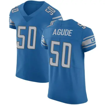 Men's Mitchell Agude Detroit Lions Elite Blue Team Color Vapor Untouchable Jersey