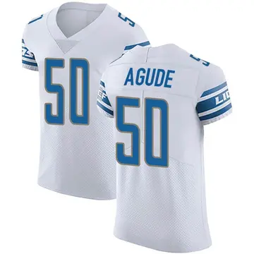 Men's Mitchell Agude Detroit Lions Elite White Vapor Untouchable Jersey