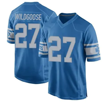 Men's Rachad Wildgoose Detroit Lions Game Blue Throwback Vapor Untouchable Jersey