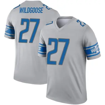 Men's Rachad Wildgoose Detroit Lions Legend Gray Inverted Jersey