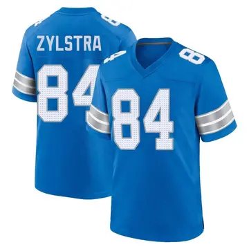 Men's Shane Zylstra Detroit Lions Game Blue 2nd Jersey