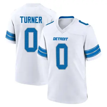 Men's Zeke Turner Detroit Lions Game White 2nd Jersey