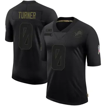 Men's Zeke Turner Detroit Lions Limited Black 2020 Salute To Service Jersey