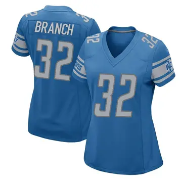 Women's Brian Branch Detroit Lions Game Blue Team Color Jersey