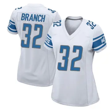 Women's Brian Branch Detroit Lions Game White Jersey