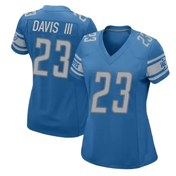 Women's Carlton Davis III Detroit Lions Game Blue Team Color Jersey