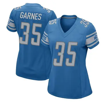 Women's Chelen Garnes Detroit Lions Game Blue Team Color Jersey