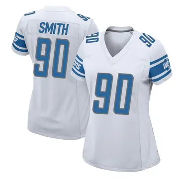 Women's Chris Smith Detroit Lions Game White Jersey