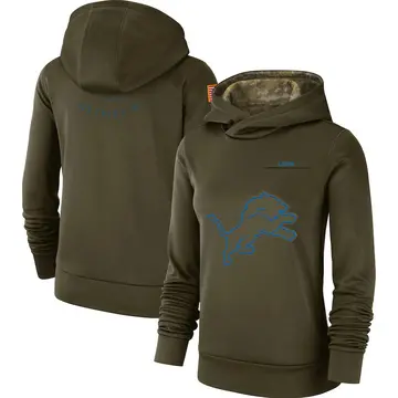 Men's Detroit Lions Hoodies Salute to Service Sideline Pullover  Sweatshirt