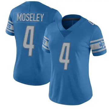 Women's Emmanuel Moseley Detroit Lions Limited Blue Team Color Vapor Untouchable Jersey