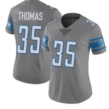 Women's Isaiah Thomas Detroit Lions Limited Color Rush Steel Jersey