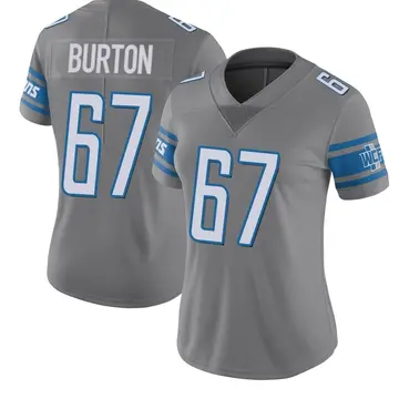 Women's Jake Burton Detroit Lions Limited Color Rush Steel Jersey