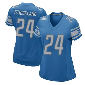 Women's Loren Strickland Detroit Lions Game Blue Team Color Jersey